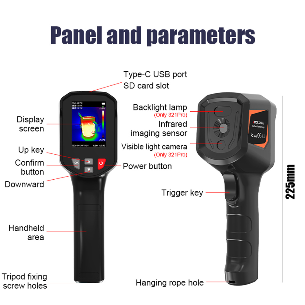 Victor 321 Handheid Infrared T - Nf 521 Thermal Imaging Camera recension och pris